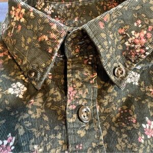 Express Men’s Floral Corduroy Button Down Shirt - Slim Fit - Small - NWOT